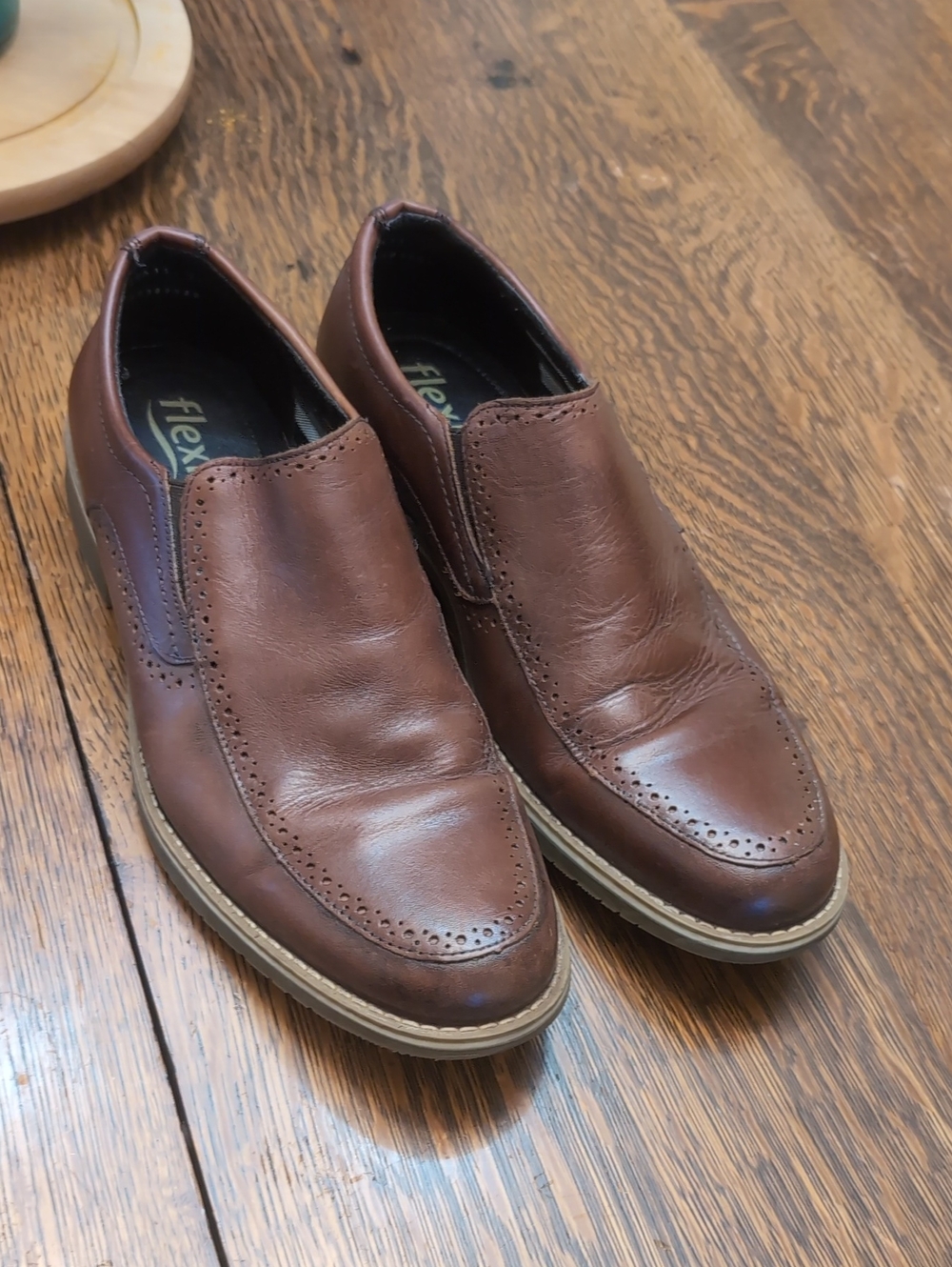 Men’s Brown Leather Slip-On Dress Shoes